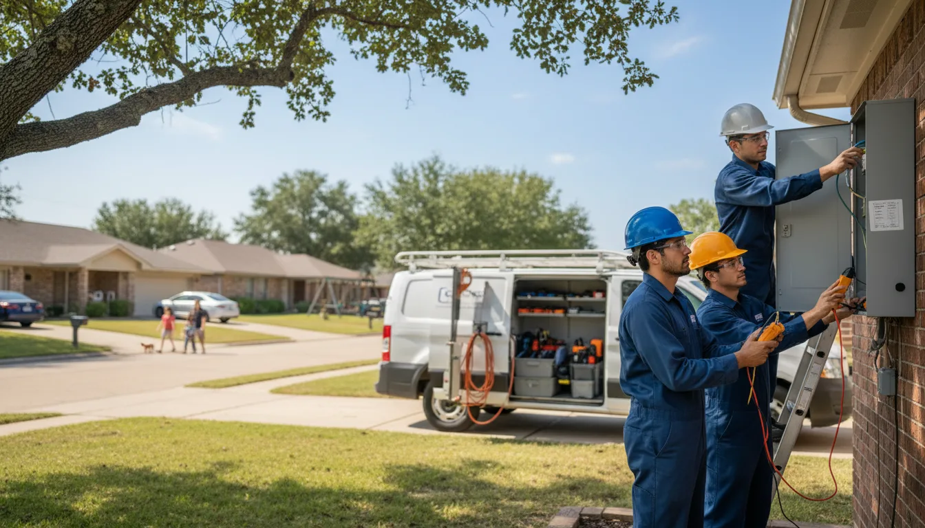 Certified electrician providing emergency electrical services in Trent, TX